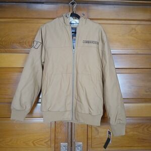 NFL Washington Commanders Full Zip Canvas Khaki Men's Women's Small Coat
